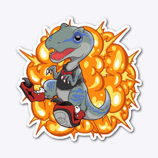 Dino-Might Raptor Sticker